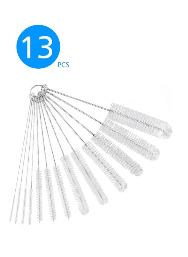 13 Piece Straw Cleaner Brush Set, Long Cleaning Brush for Straws on Tumbler, Water Bottle, Sippy Cup, and Pipes, Tubes - Image 1